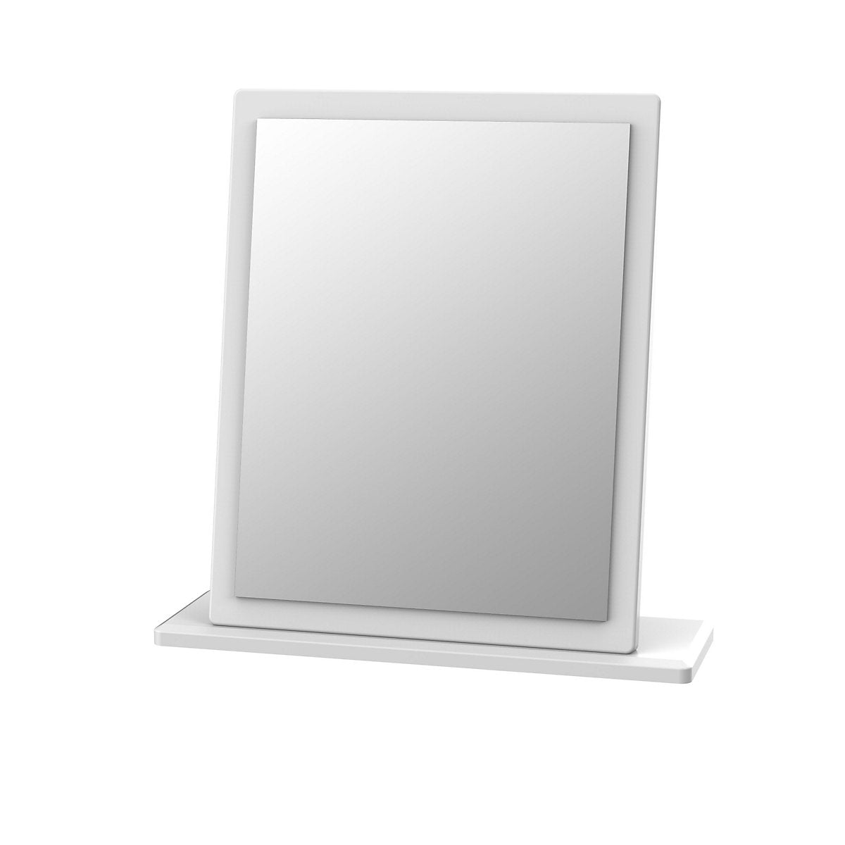 Vittoria Grey Rectangular Wall-mounted Framed Mirror, (H)50.5cm (W)48cm