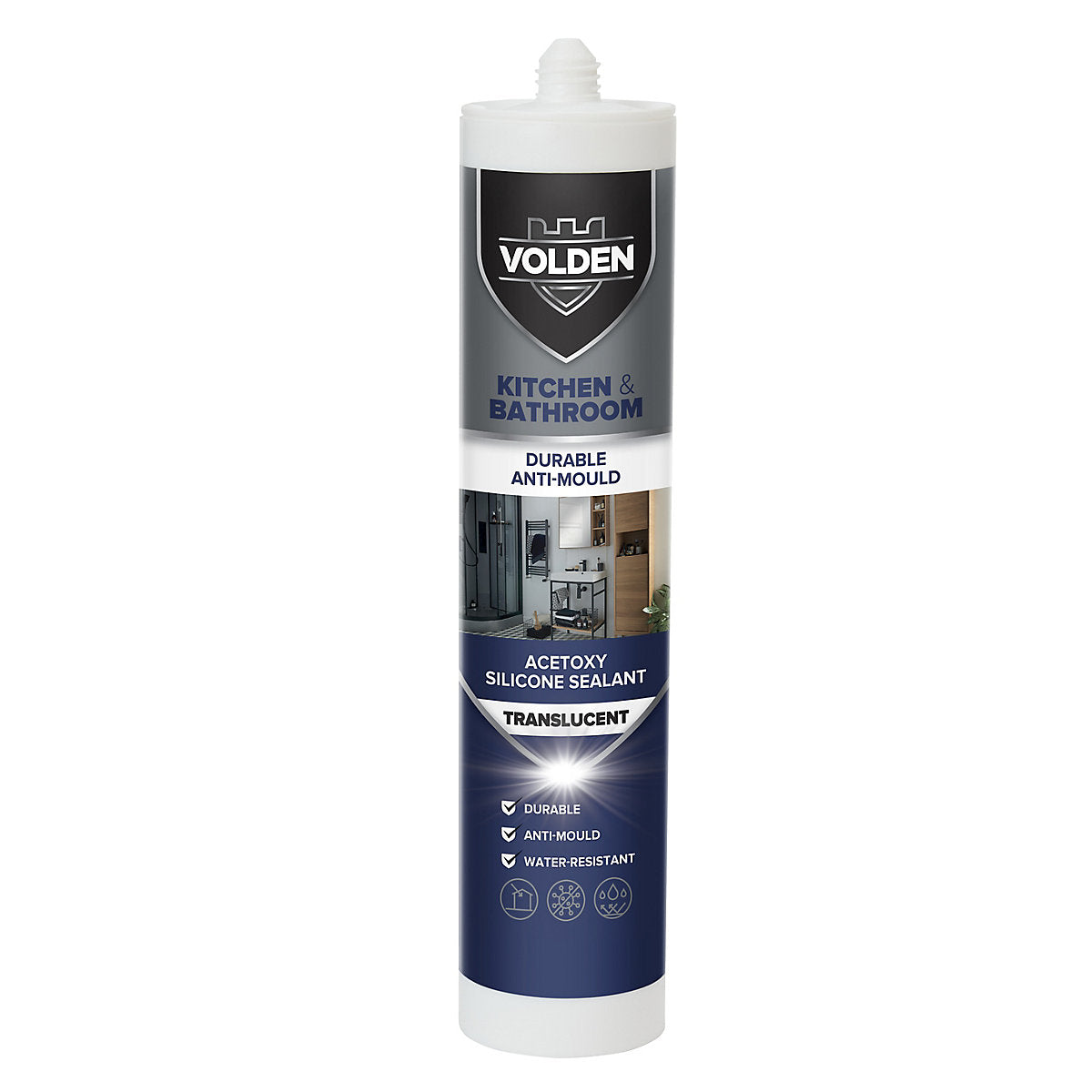Volden Translucent Silicone-based Bathroom & kitchen Cartridge Sealant, 280ml