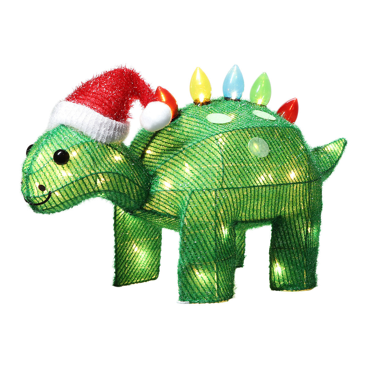 Warm white LED Dinosaur tinsel Silhouette (H) 350mm