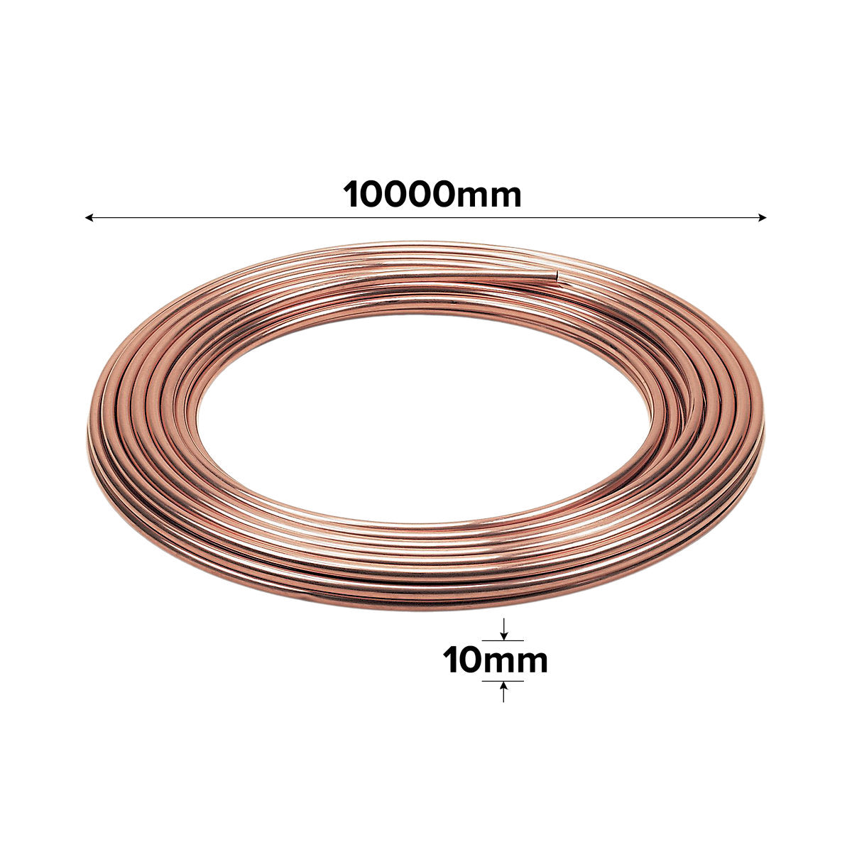 Wednesbury Copper Compression Pipe (L)10m (Dia)10mm