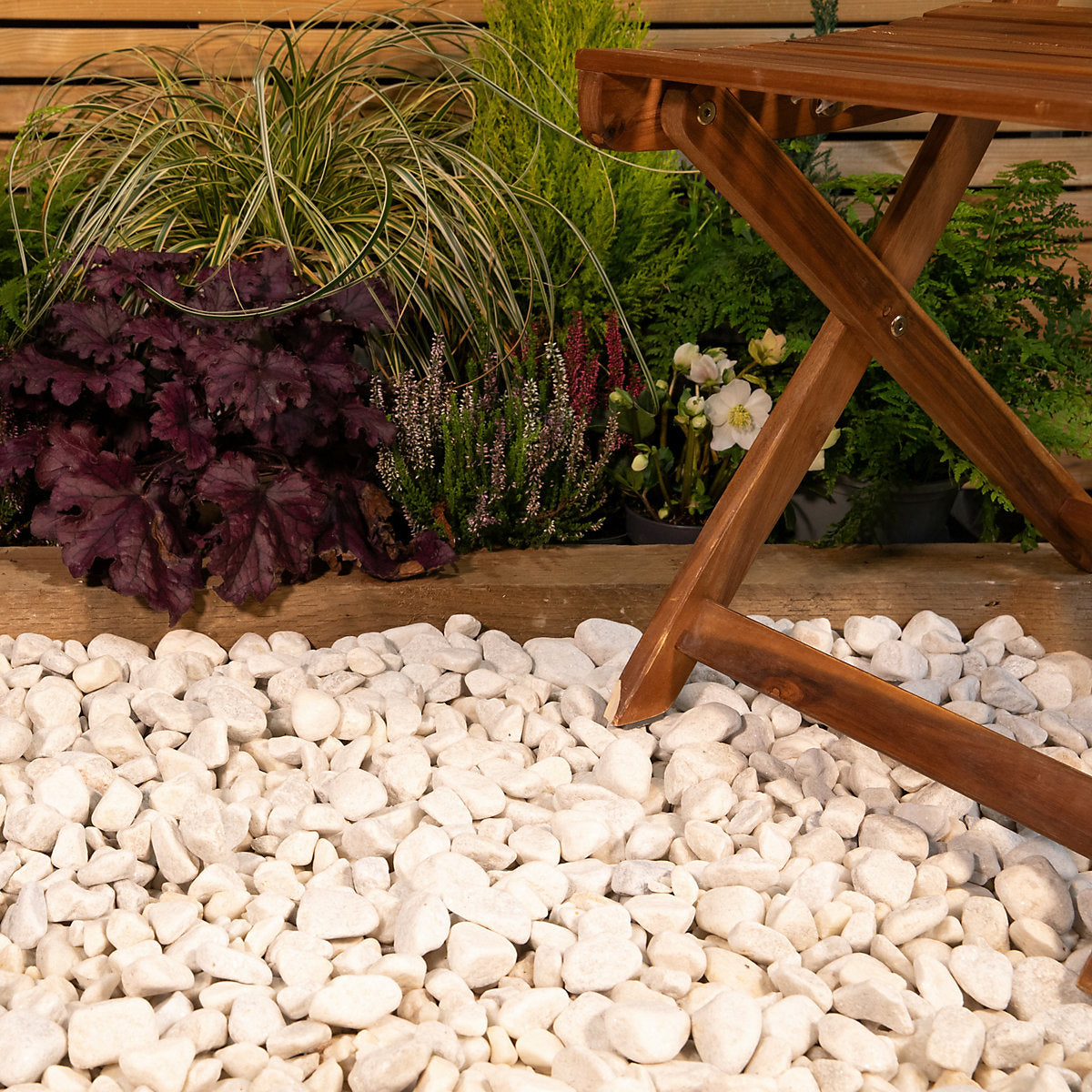 White 20-40mm Pebbles, 0.3m² 19kg