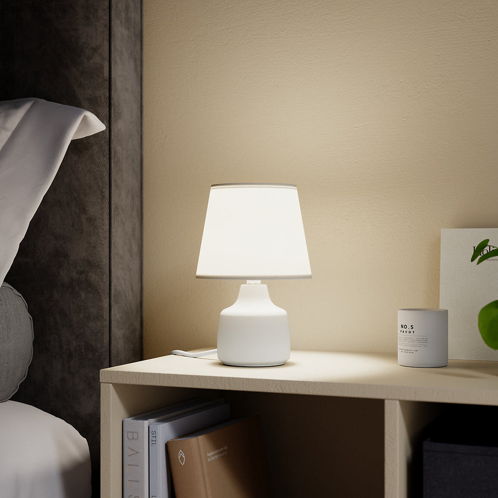White Ceramic LED Table lamp
