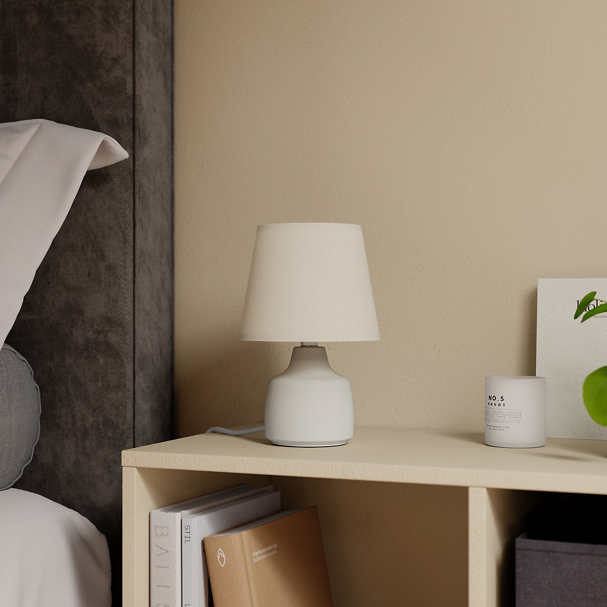 White Ceramic LED Table lamp