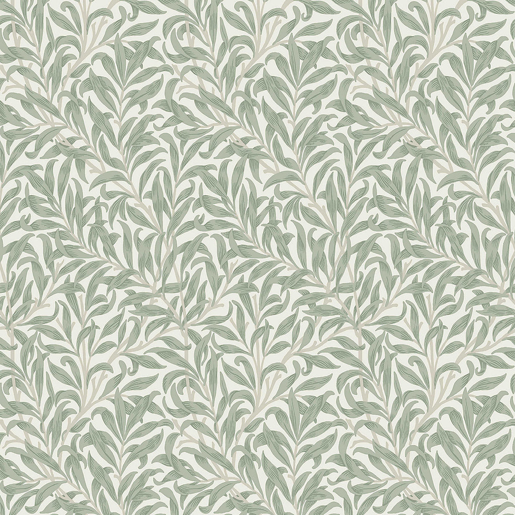 William Morris Soft Sage Bough Ditsy Smooth Wallpaper