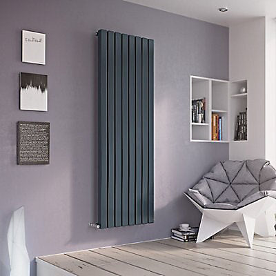 Ximax Vulkan Square VUS180285A Anthracite Hydronic Vertical Designer Radiator, Anthracite (W)285mm (H)1800mm