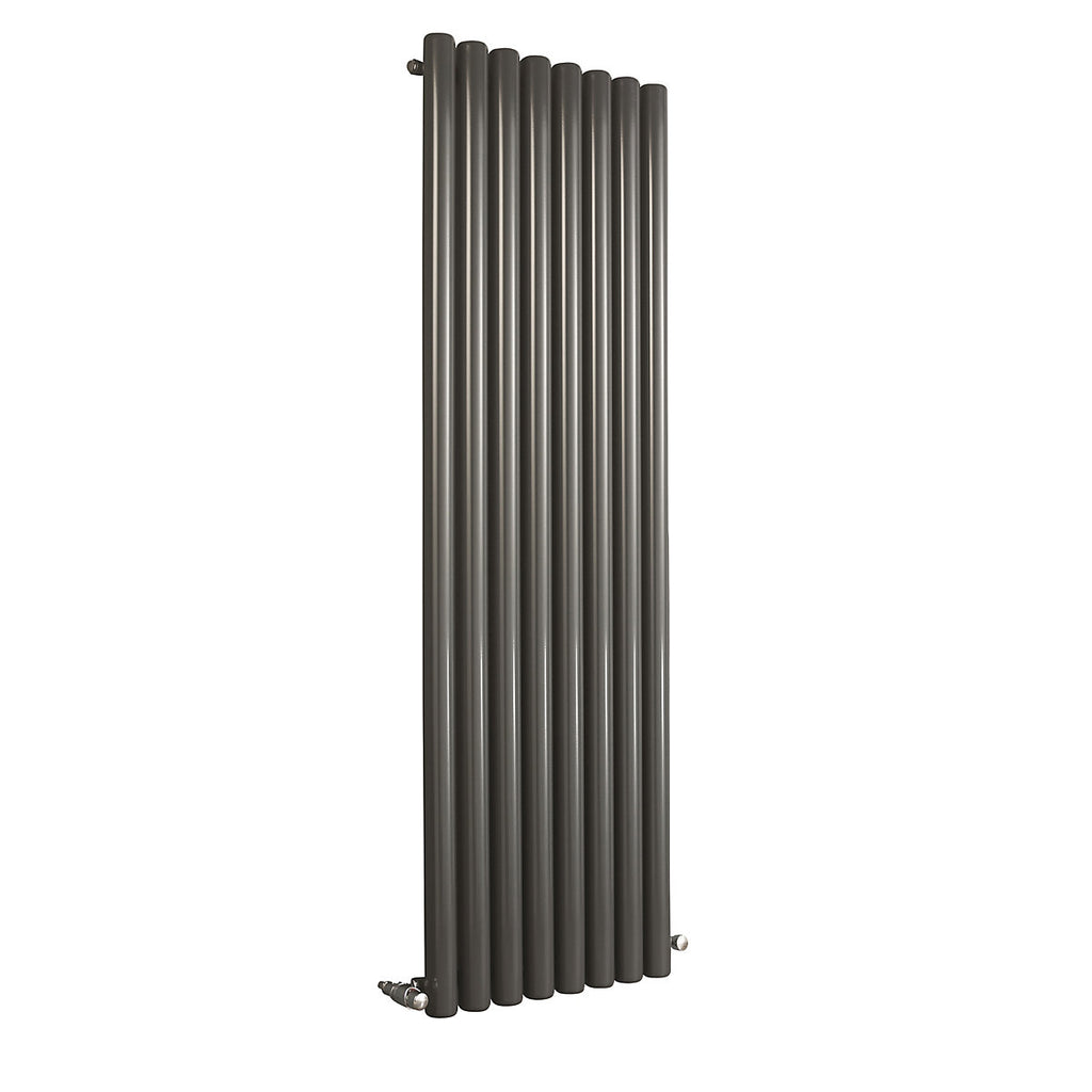Ximax Vulkan VU1500585A Anthracite Hydronic Vertical Designer Radiator, Anthracite (W)585mm (H)1500mm