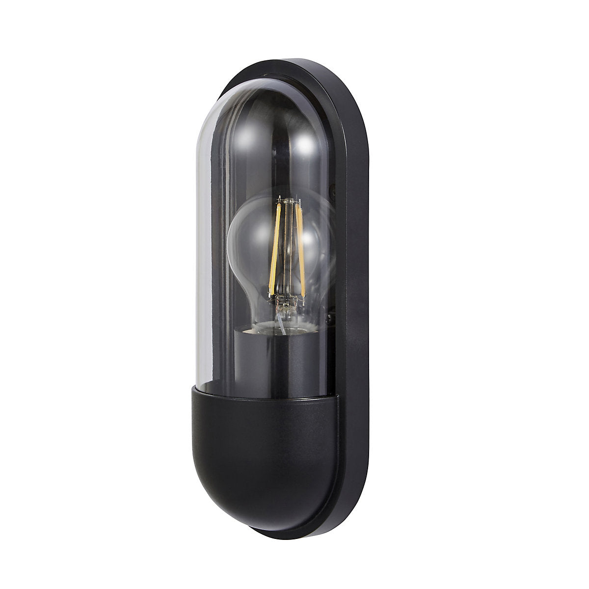 Zinc Kerry Fixed Matt Anthracite Mains-powered LED Outdoor Modern ON/OFF Wall light (Dia)10cm